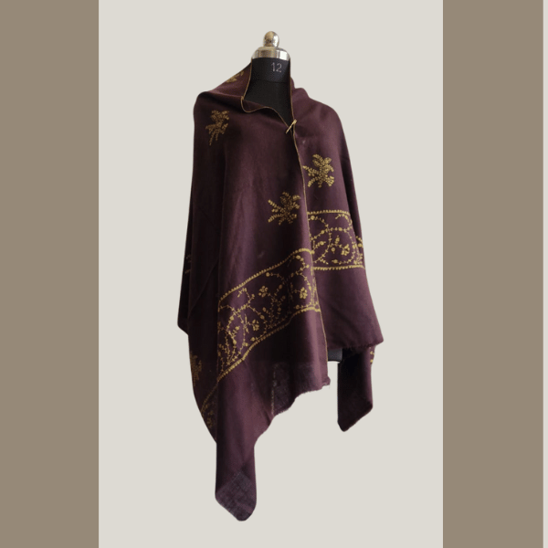 Coca-Cola Red Pashmina Stole with Sozni Embroidery