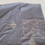 Grey Pashmina Stole with Sozni Work (70×100 cm)