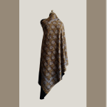 Black Pashmina Jamawar Shawl with Sozni Embroidery (100×200 cm)