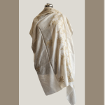 White based Pashmina pala with sozni botis sozni work measuring
