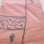 Soft Pink Pashmina Stole with Sozni Embroidery (70×100 cm)